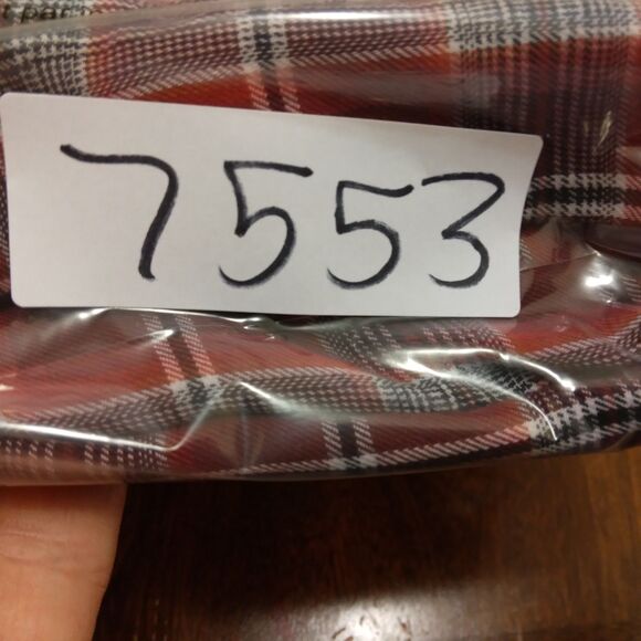 Zara Man shirt mens L Large red plaid relaxed fit long sleeve button cotton - Picture 7 of 7